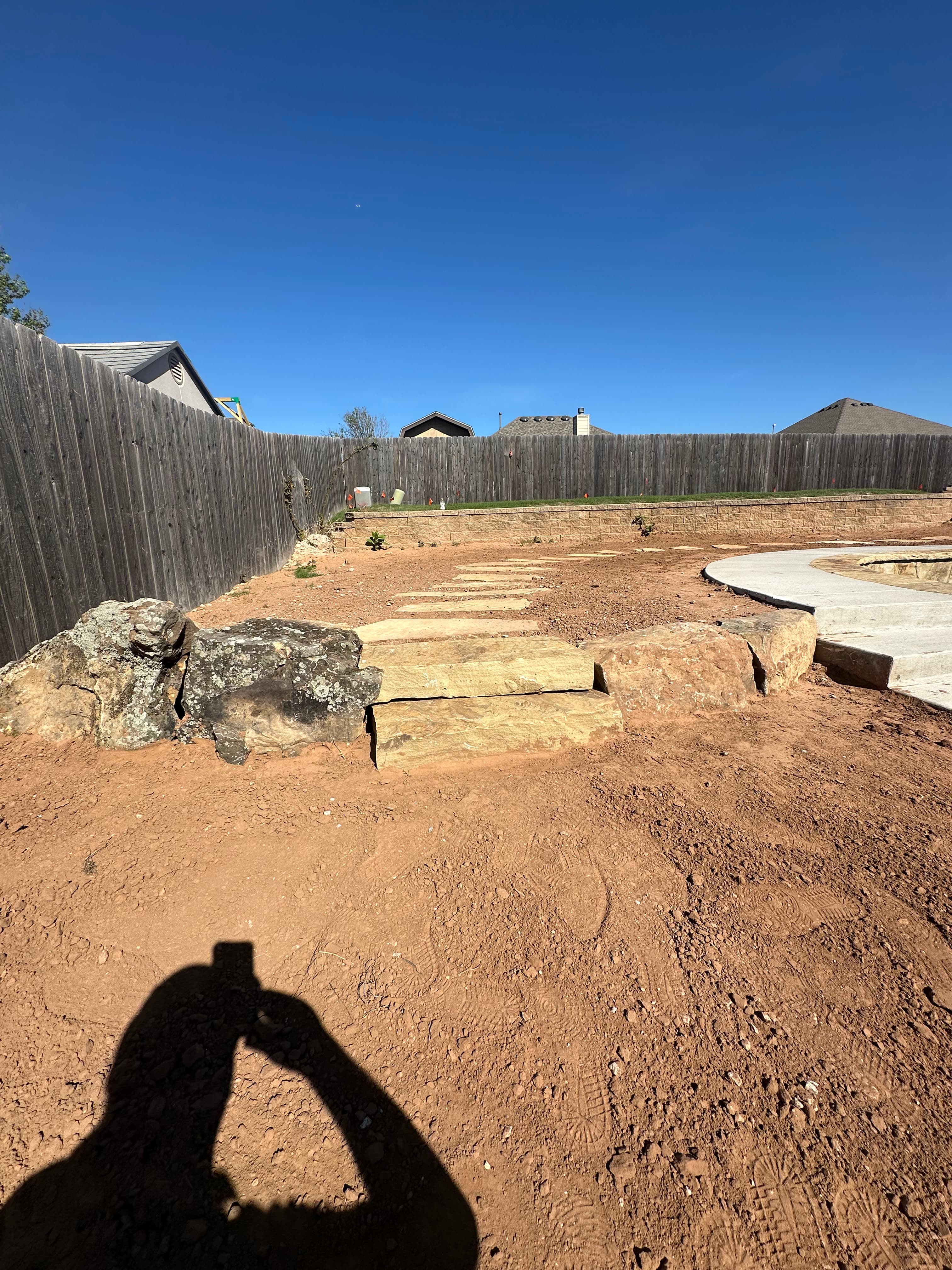 Project Natural Stone Tread Steps and Flagstone Walkway at Poolside image