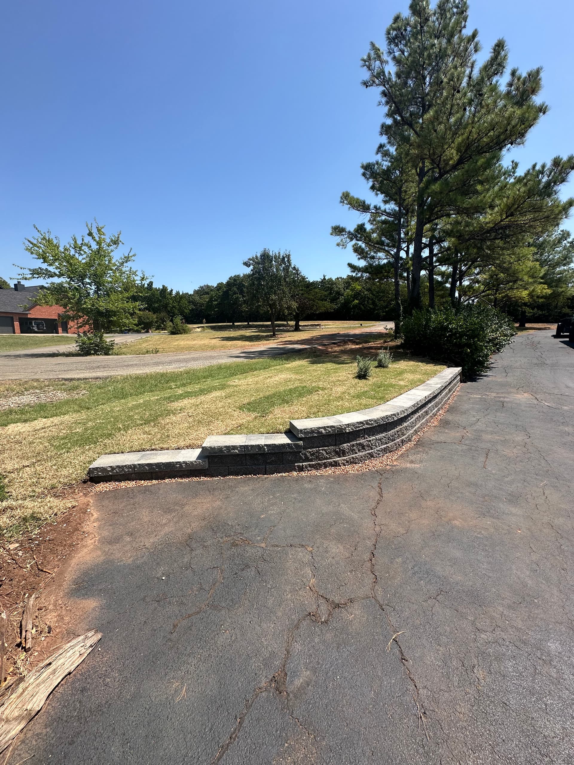 Retaining Wall and Sod Installation in Stillwater image