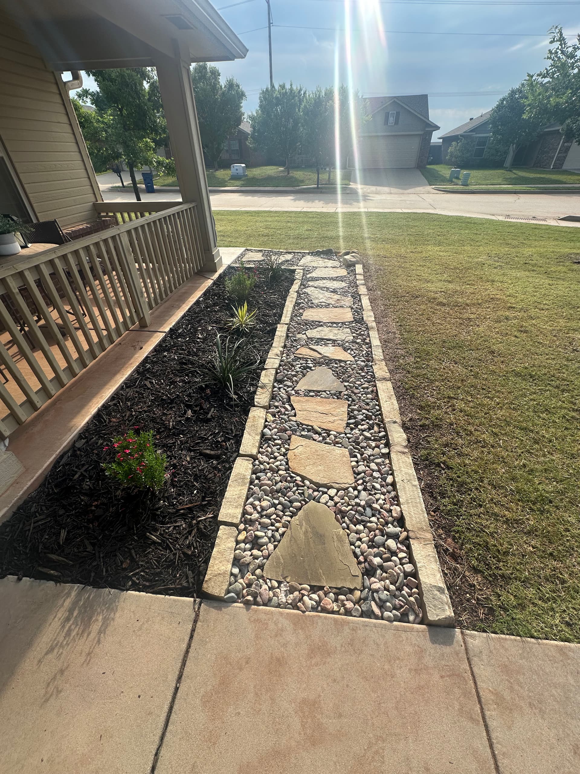 Flagstone Walkway and Landscape Facelift That Actually Works image