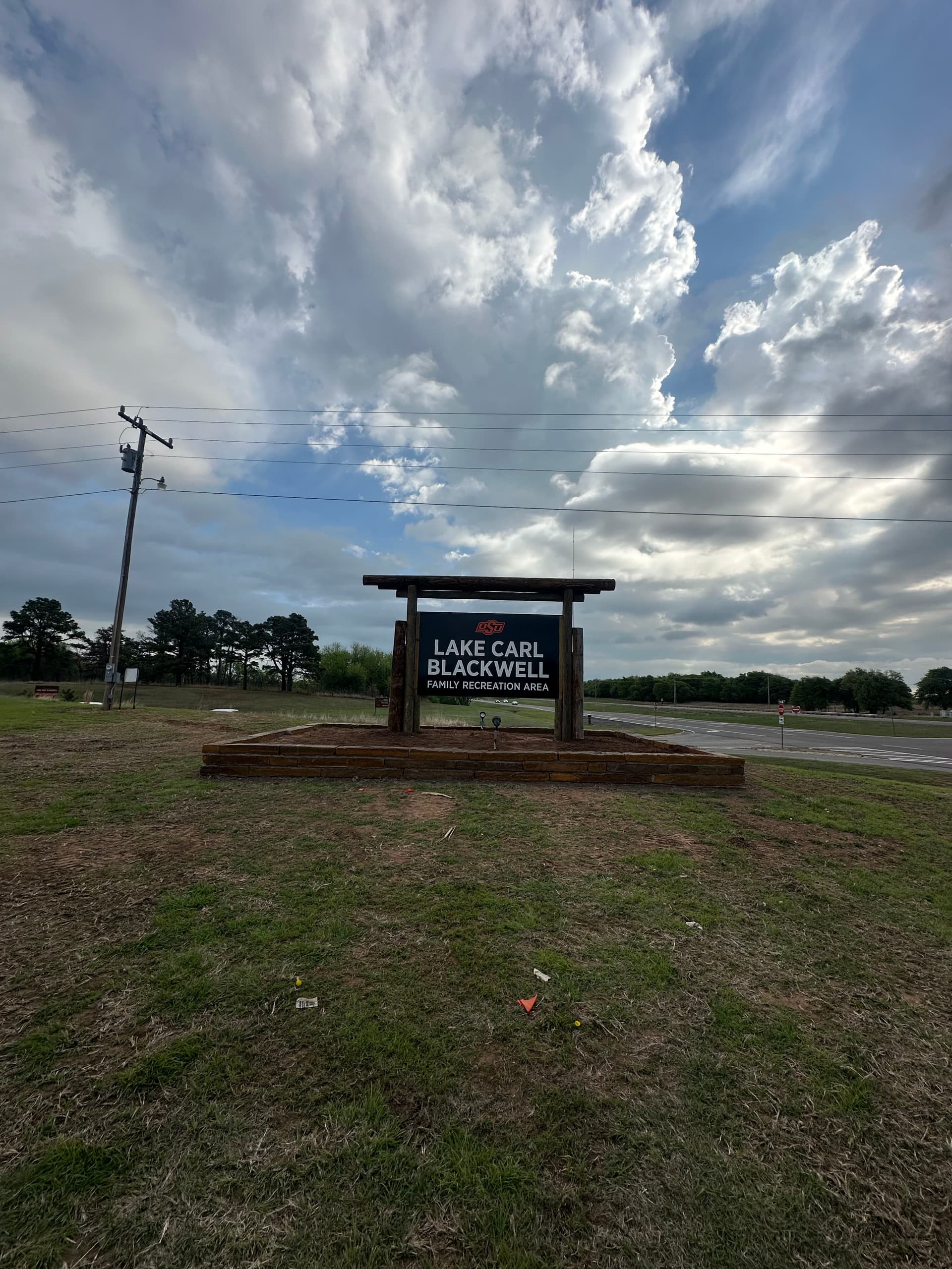 Gallery photos for Entrance Sign Upgrade at Lake Carl Blackwell with Stone Wall: Image #2