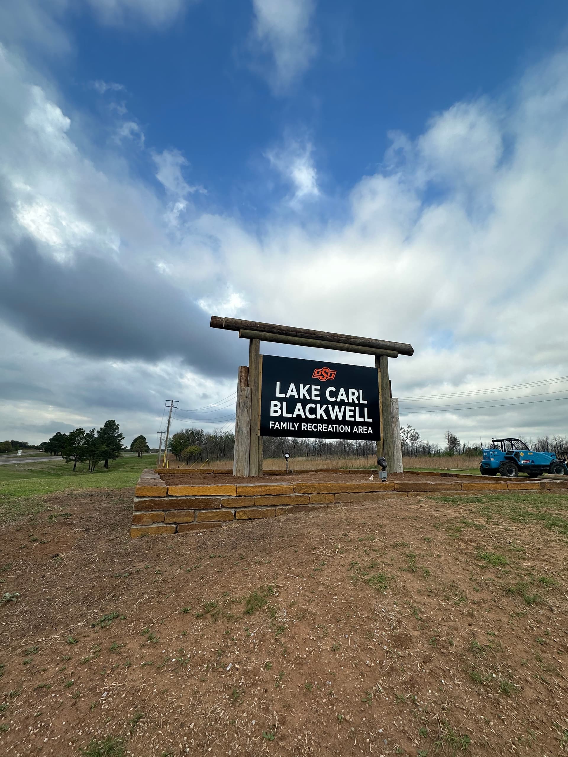 Gallery photos for Entrance Sign Upgrade at Lake Carl Blackwell with Stone Wall: Image #1