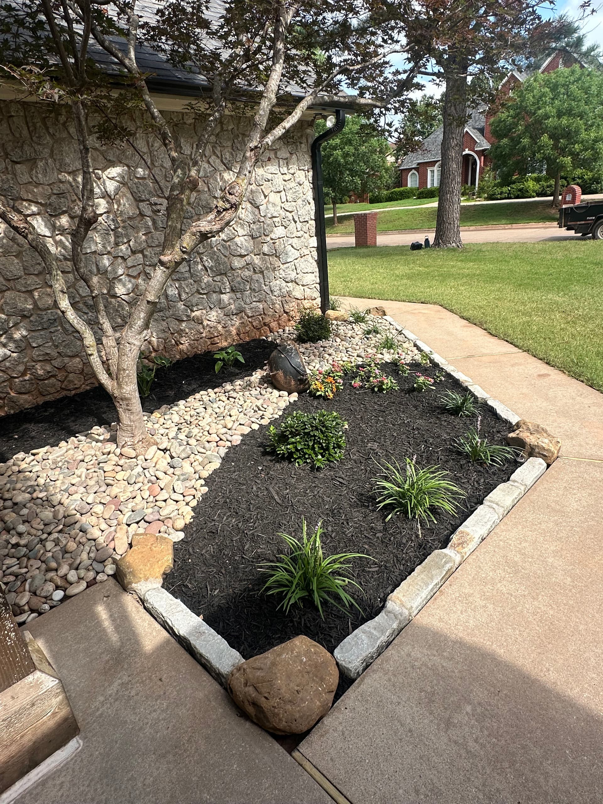 Gallery photos for Native Perennials, Stone Work, and Fescue Sod Give This Yard a Sharp Reset: Image #5