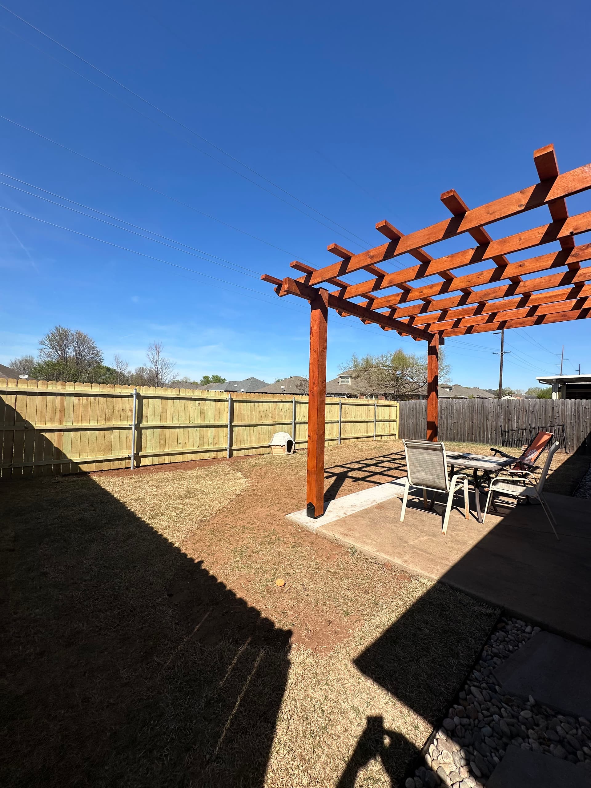 Gallery photos for Retaining Wall, Cedar Pergola, Walkway and Landscaping in Stillwater OK: Image #7